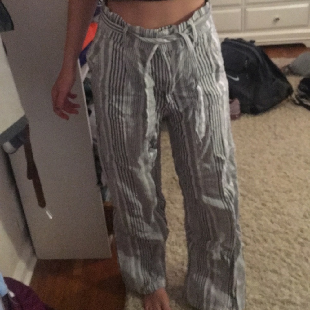 Flowy Blue & White Stripped Pants